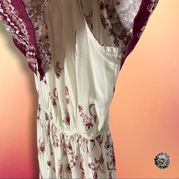 NWOT Off the Shoulder Maxi by Iris Liberty Floral Size Small Cottagecore - Picture 9 of 15